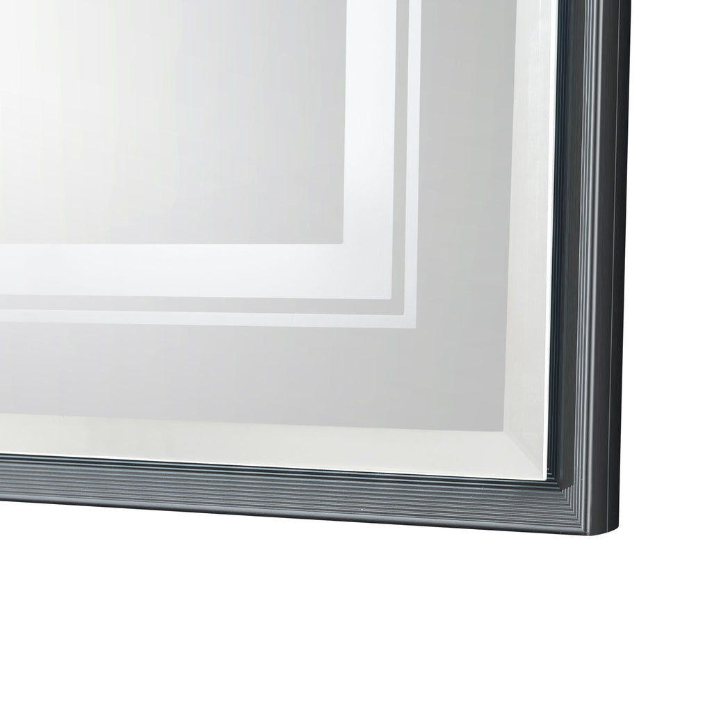 LED Bathroom Beveled Mirror, 3000 - 6000K Gradient Front And Backlit LED Mirror For Bathroom, 3 Colors Dimmable, Ip54 Enhanced Anti Fog