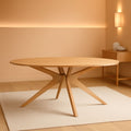 Crossroads 71 Inch Oak Oval Dining Table Mid Century