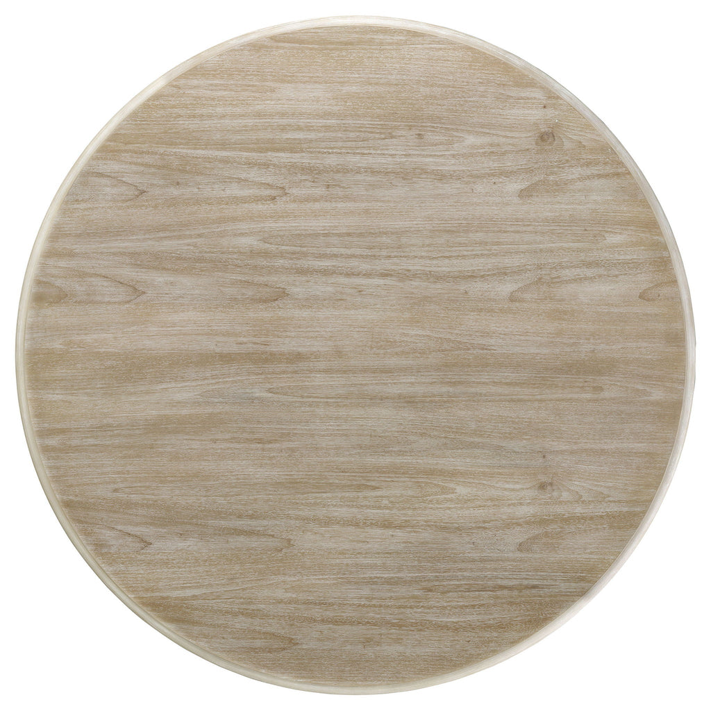 Verdugo - Round Dining Table With Pedestal Base - White Washed