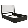 Leandro 55-inch Queen Wingback Bed Burnished Black