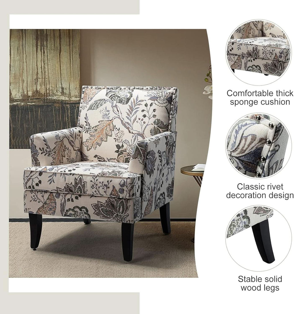 Orange Wingback Armchair Contemporary Living Room Style