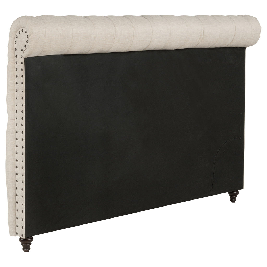 Devon 57-inch Upholstered Queen Headboard Beige
