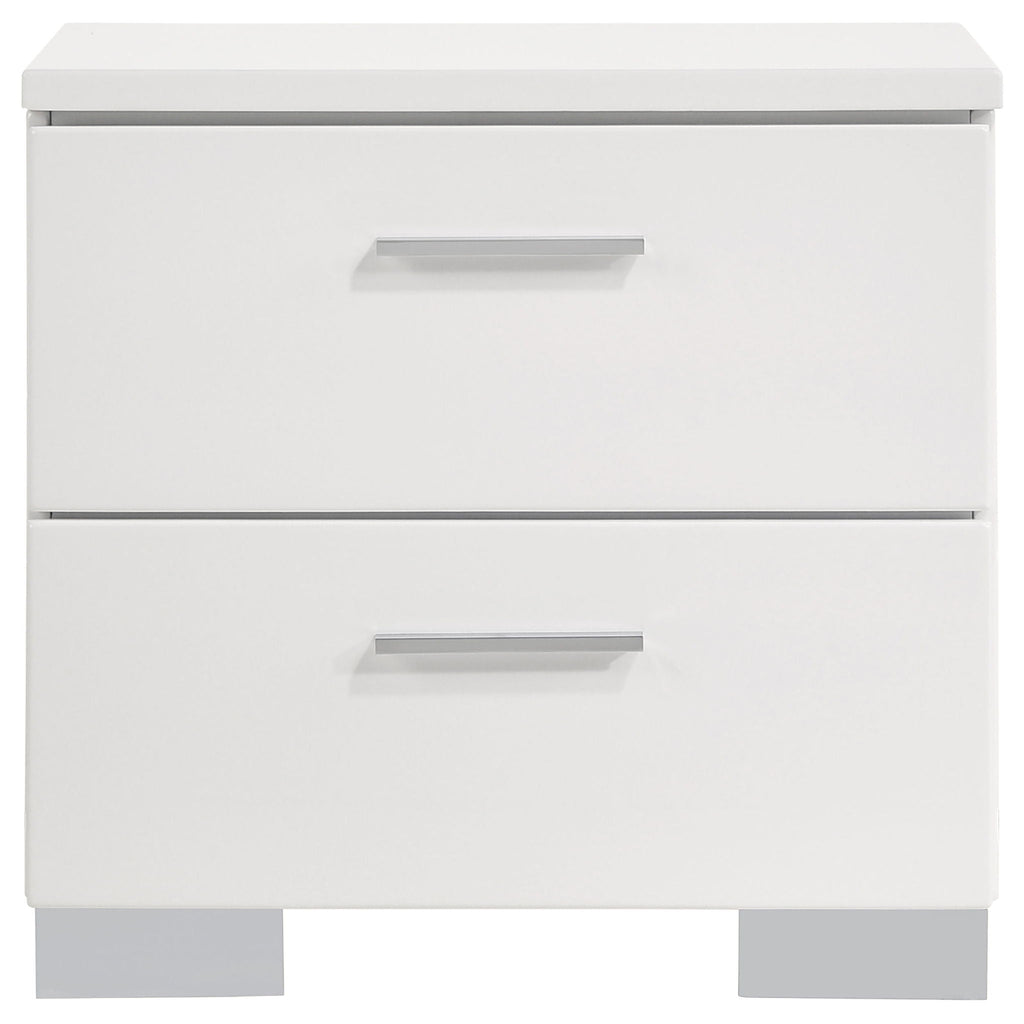 Felicity 4-piece Queen Bedroom Set White High Gloss