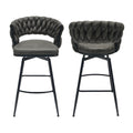 Bar Stool 360 Swivel With Back Footrest