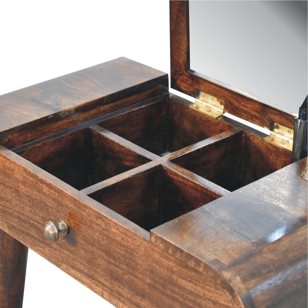 Mini Dressing Table With Foldable Mirror