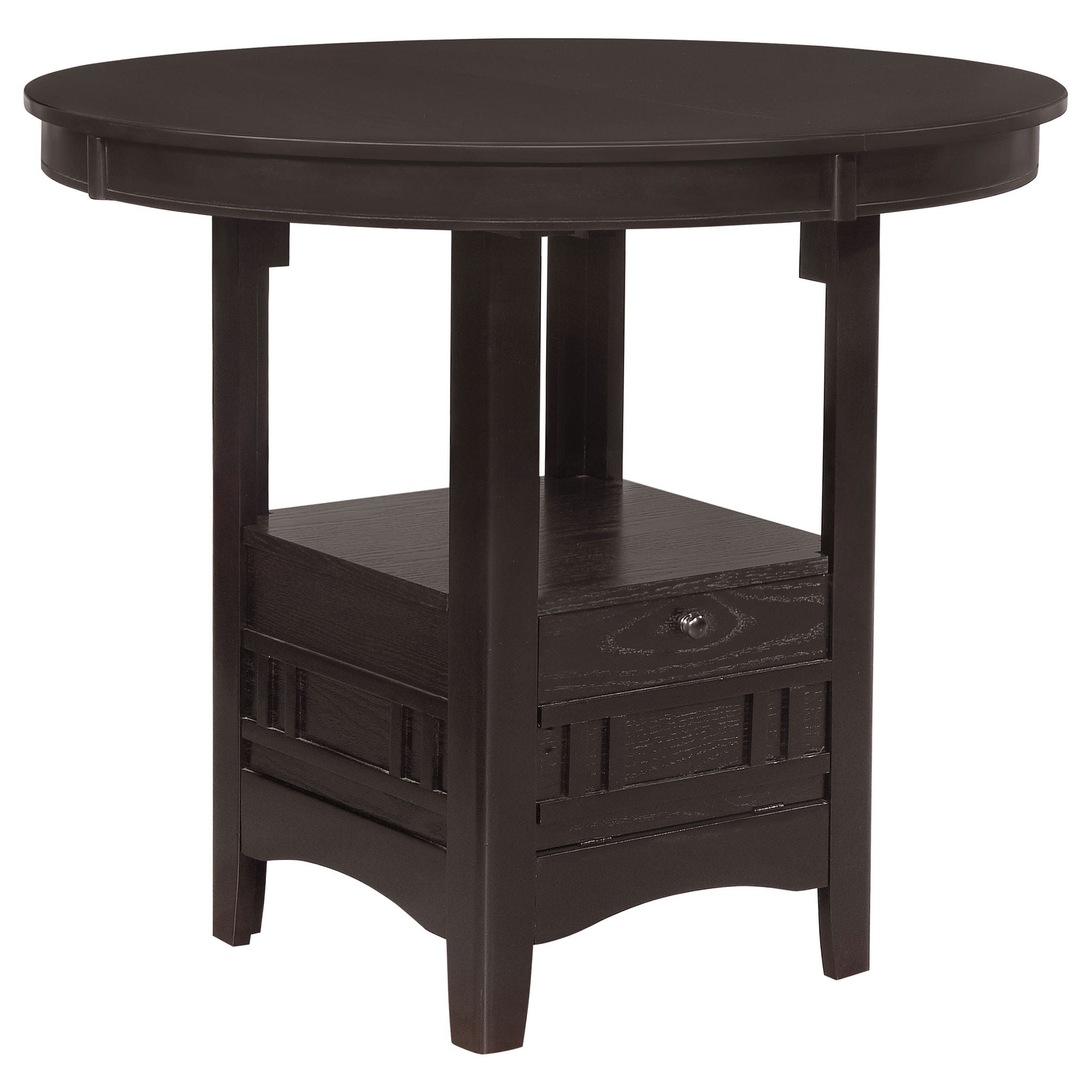 Lavon Oval 60-inch Counter Height Extension Dining Table Espresso