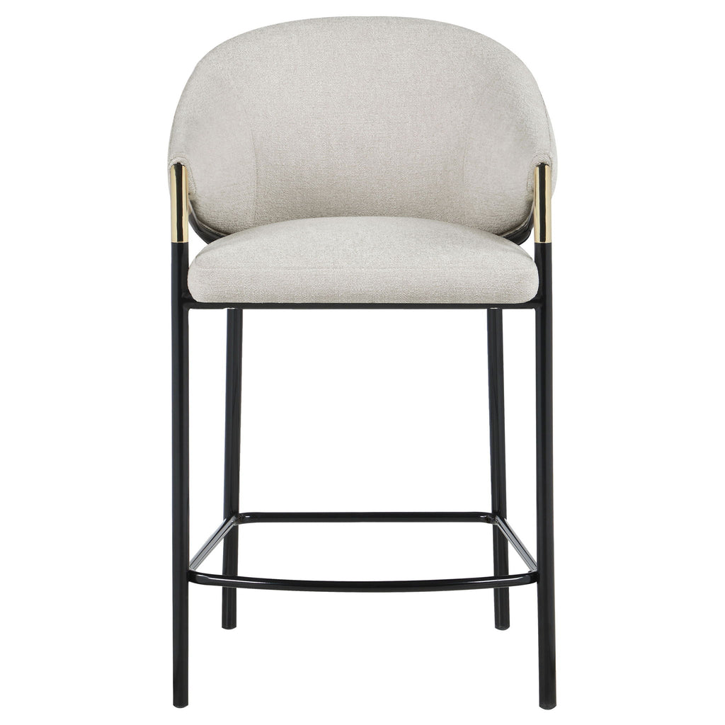 Sloped Arm Counter Stools (Set of 2) - Beige