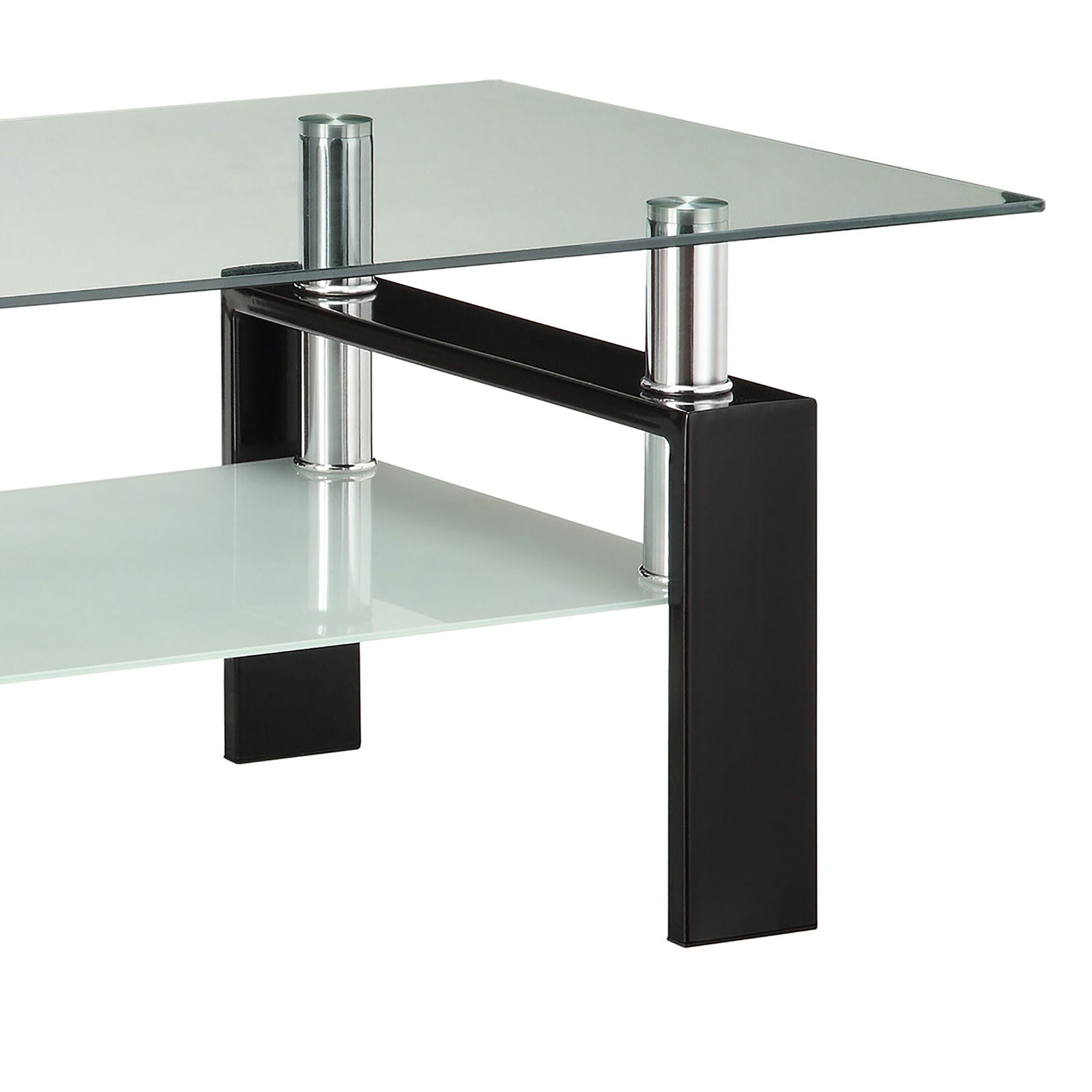Moriah - 1 Shelf Rectangular Coffee Table - Black
