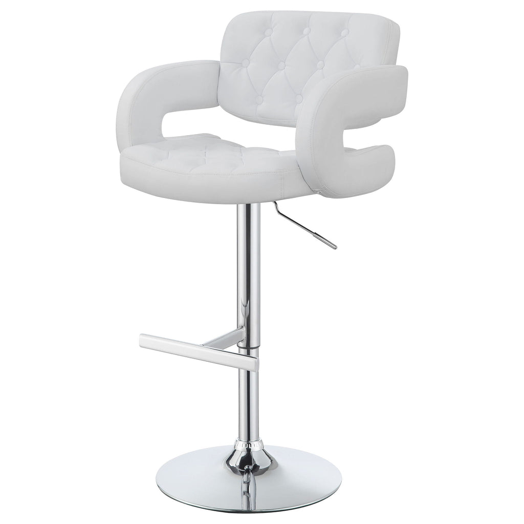 Adjustable Bar Stool With Upholstery