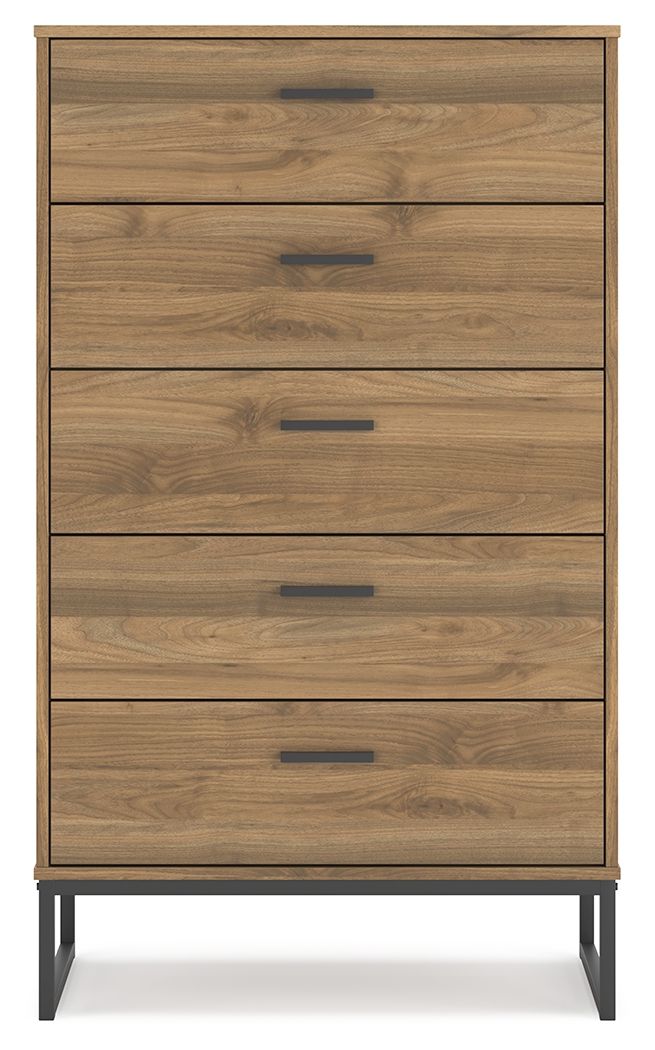 Deanlow - Five Drawer Chest - Honey