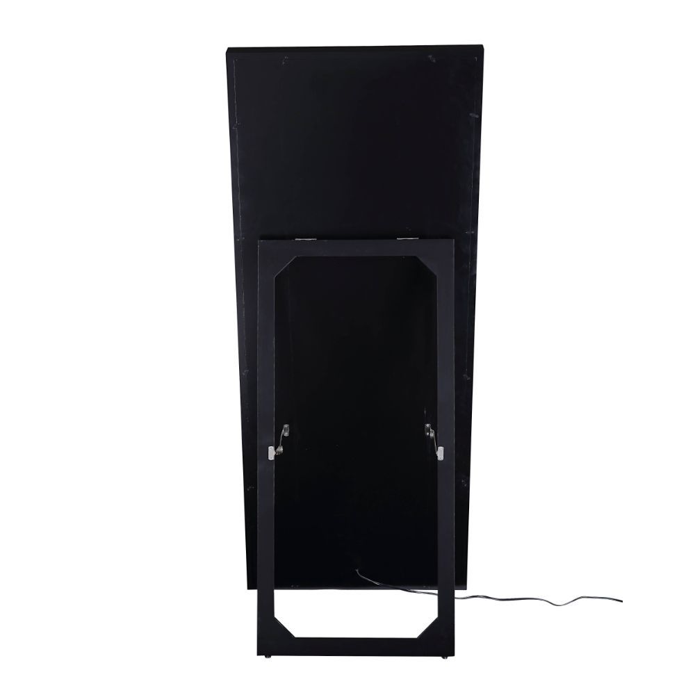 Noralie - 63" X 26" Floor Mirror - Mirrored & Faux Diamonds