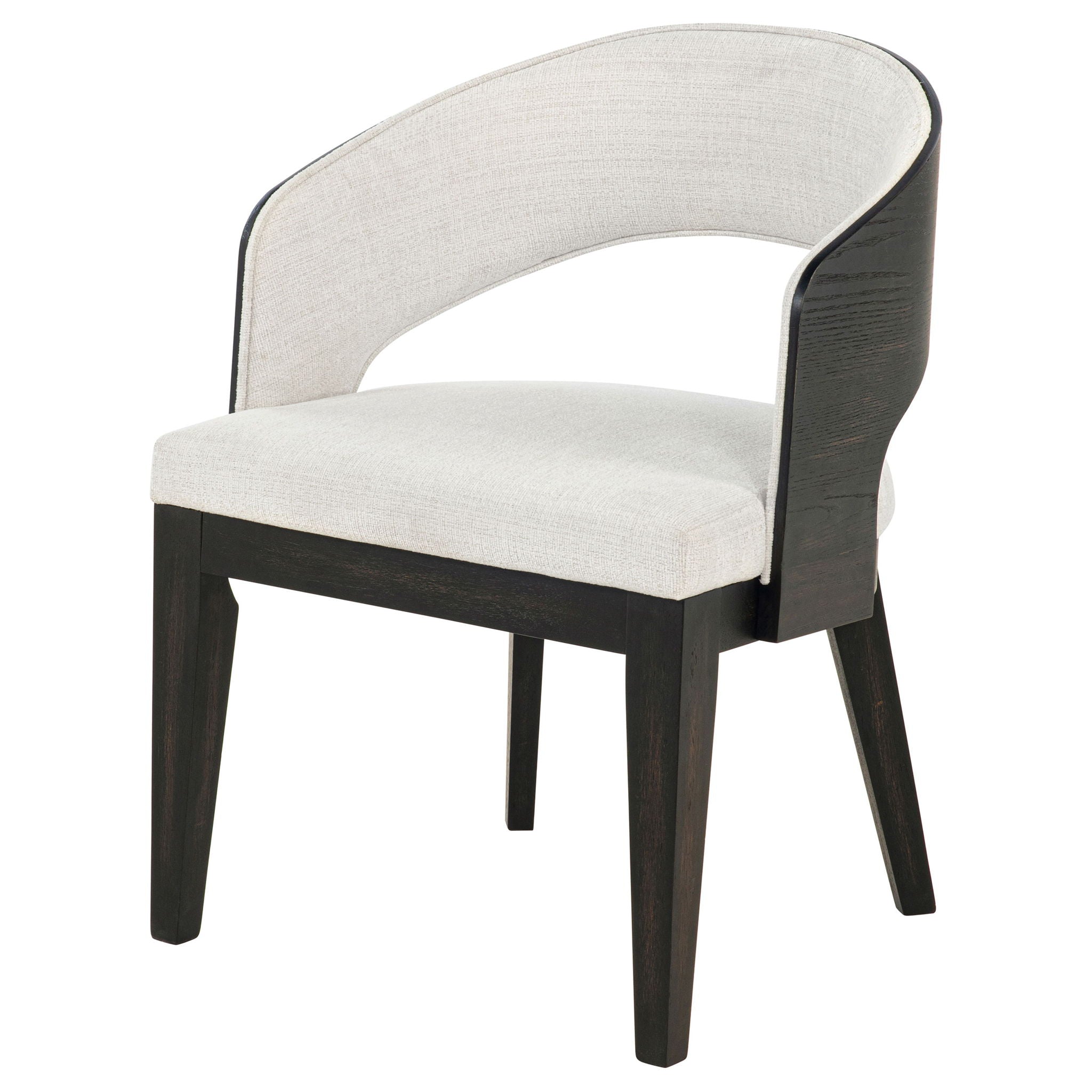 Leandro Upholstered Dining Arm Chair Cream (Set of 2)
