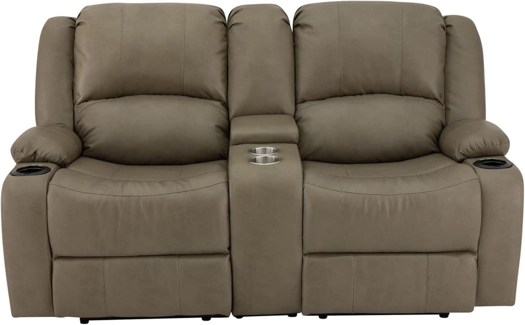 67 Inch Putty Powered RV Wall Hugger Recliner Sofa