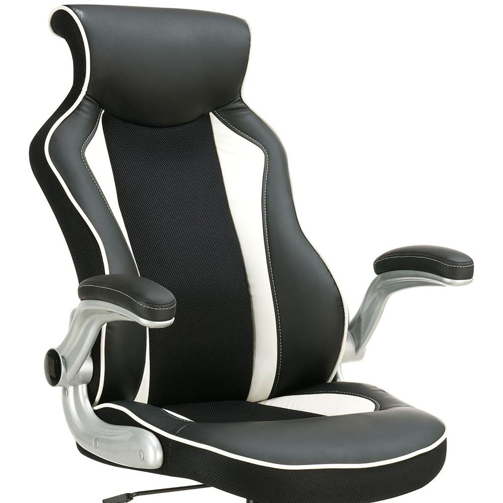 Adjustable Height Office Chair With Ergonomic Design And Swivel Mechanism - Black