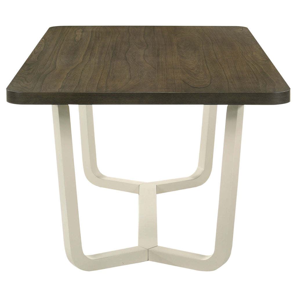 Sexton - Rectangular Dining Table With Base - Brown