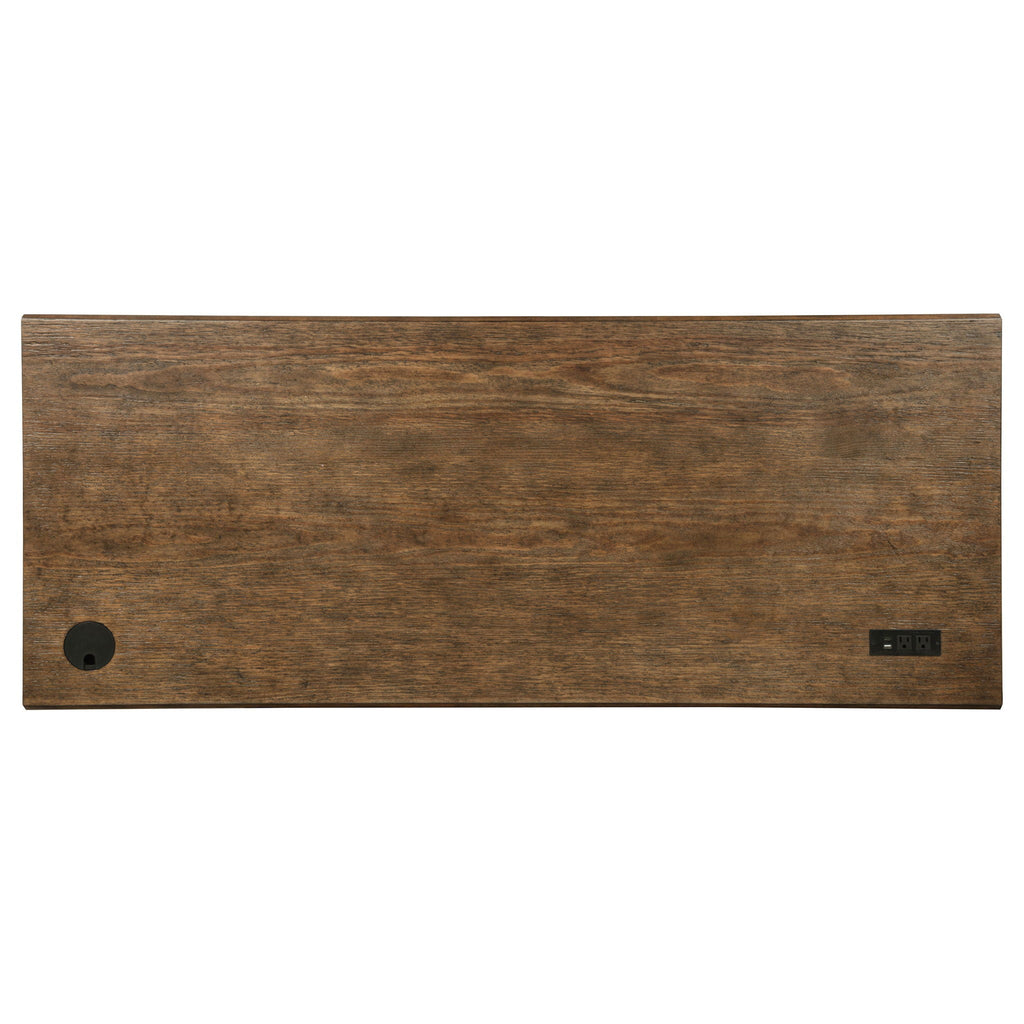 Altidore 68-inch 7-drawer Executive Home Office Desk Distressed Brown