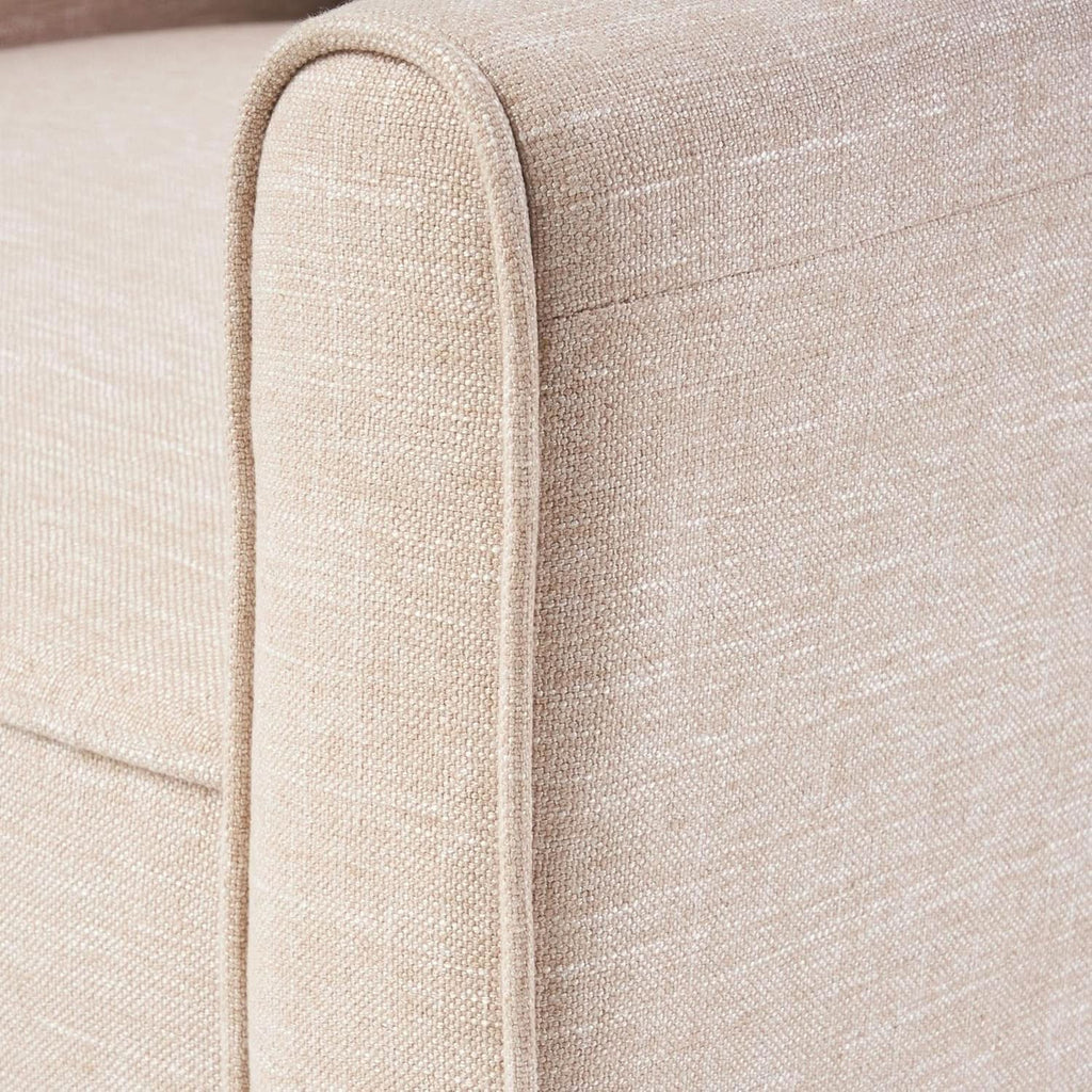 Compact Fabric Recliner Set Of 2 In Beige And Dark Brown