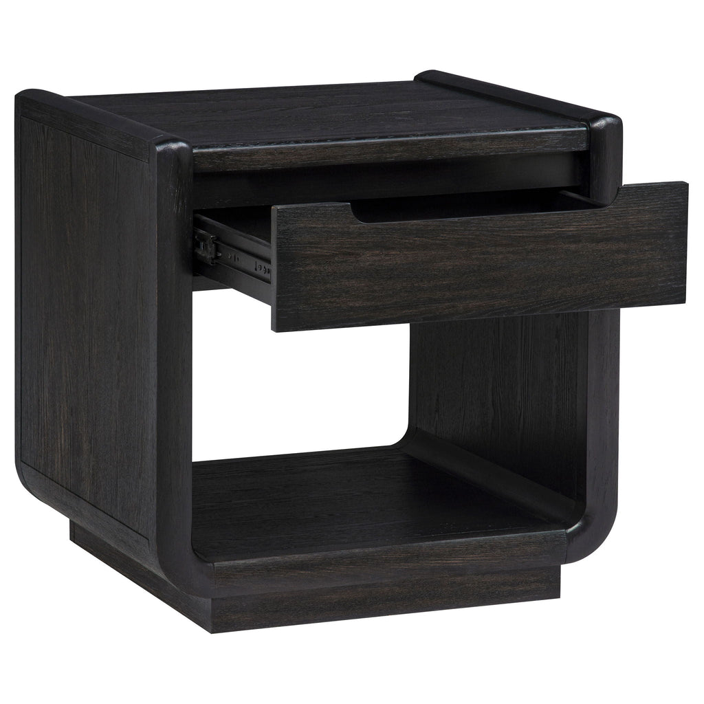 Leandro 3-piece Wood Coffee and End Table Set Burnished Black