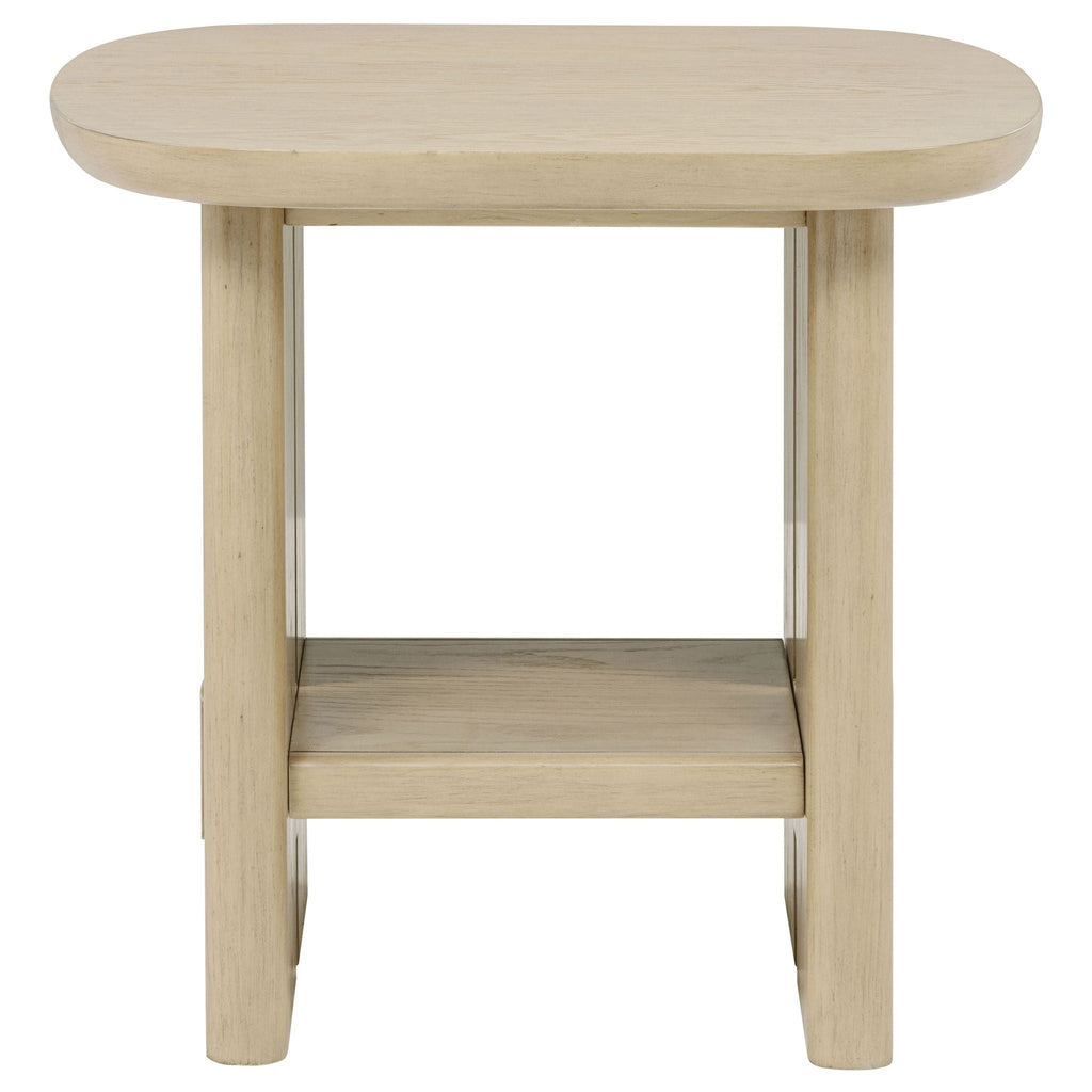 Kailani 2-piece Coastal Coffee and End Table Set Beige Oak