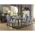 Merel - Dining Table - White Marble Top & Gray Oak