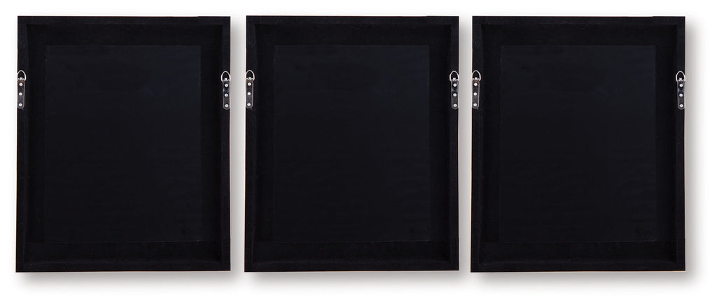 Hendridge - Wall Art Set (Set of 3) - Taupe / White