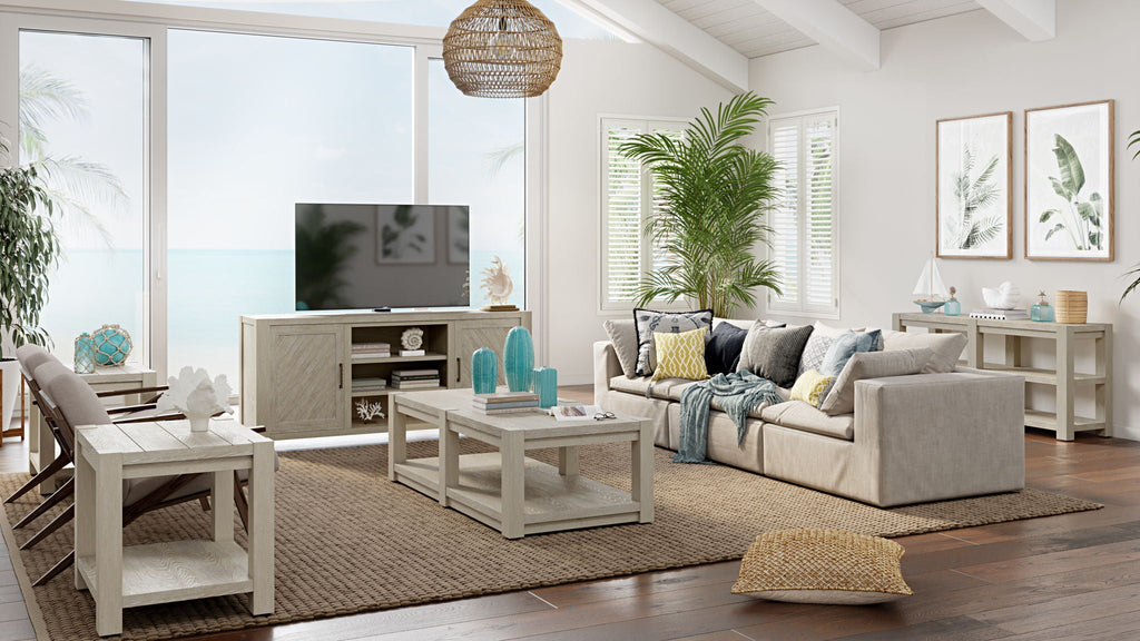 Burgess - Rectangular End Table - Calico Gray