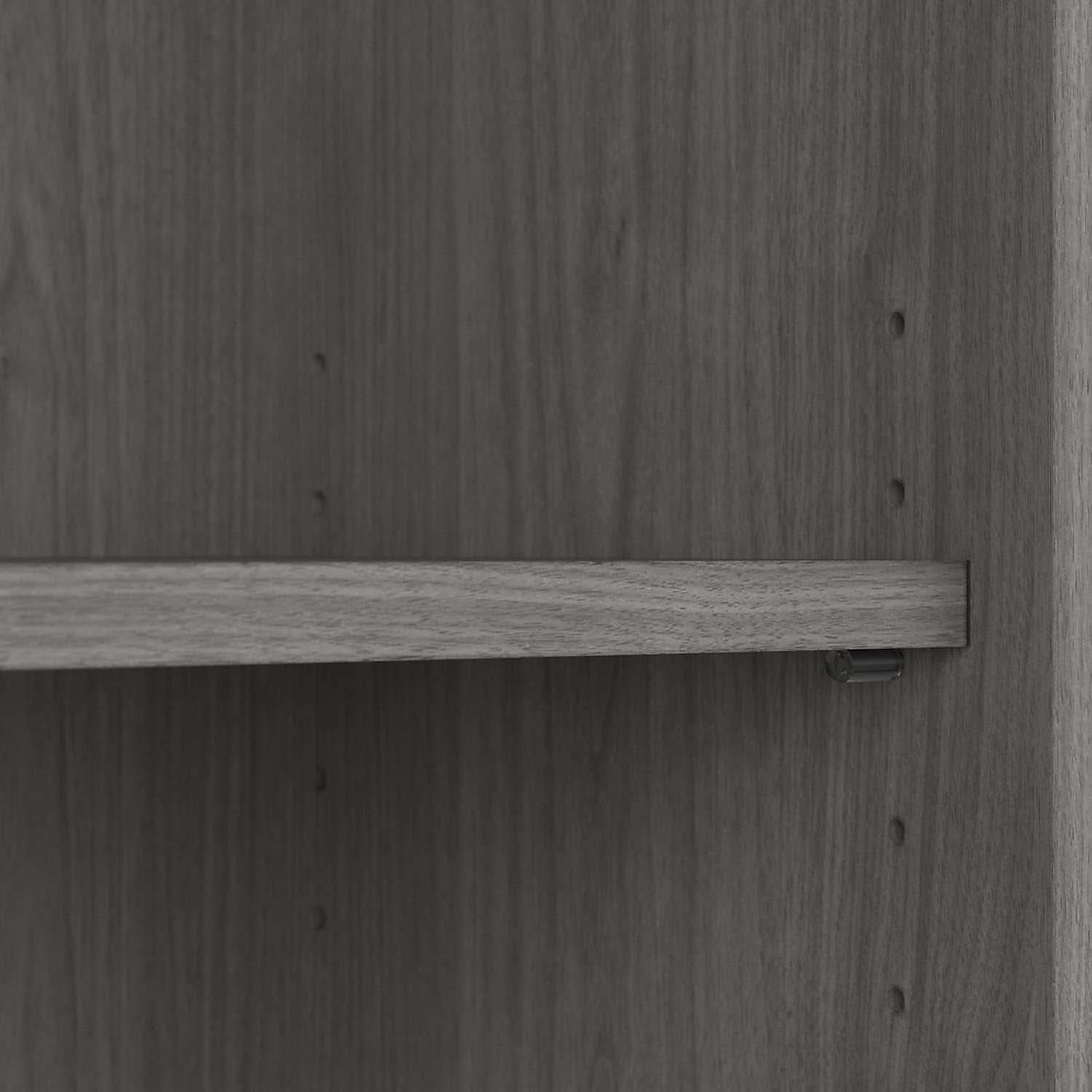 Bush Furniture Cabot Tall 5 Shelf Bookcase Modern Gray