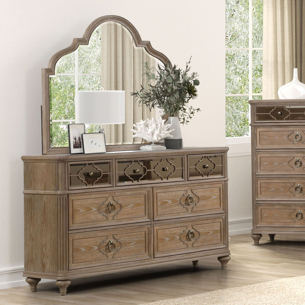 1 Piece Dresser, Dovetail Drawers, Bedroom Furniture - Oak / Rustic