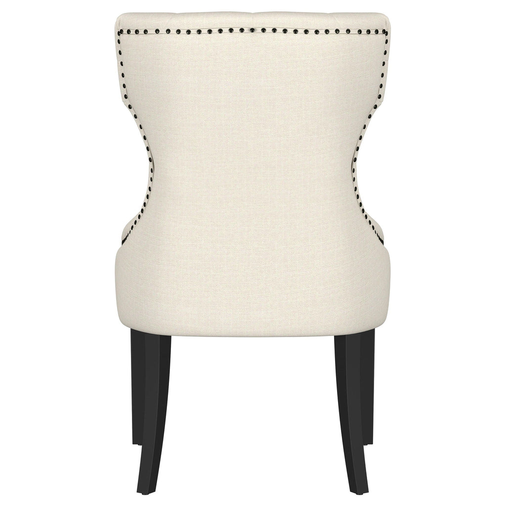 Baney Fabric Upholstered Dining Side Chair Cream and Black