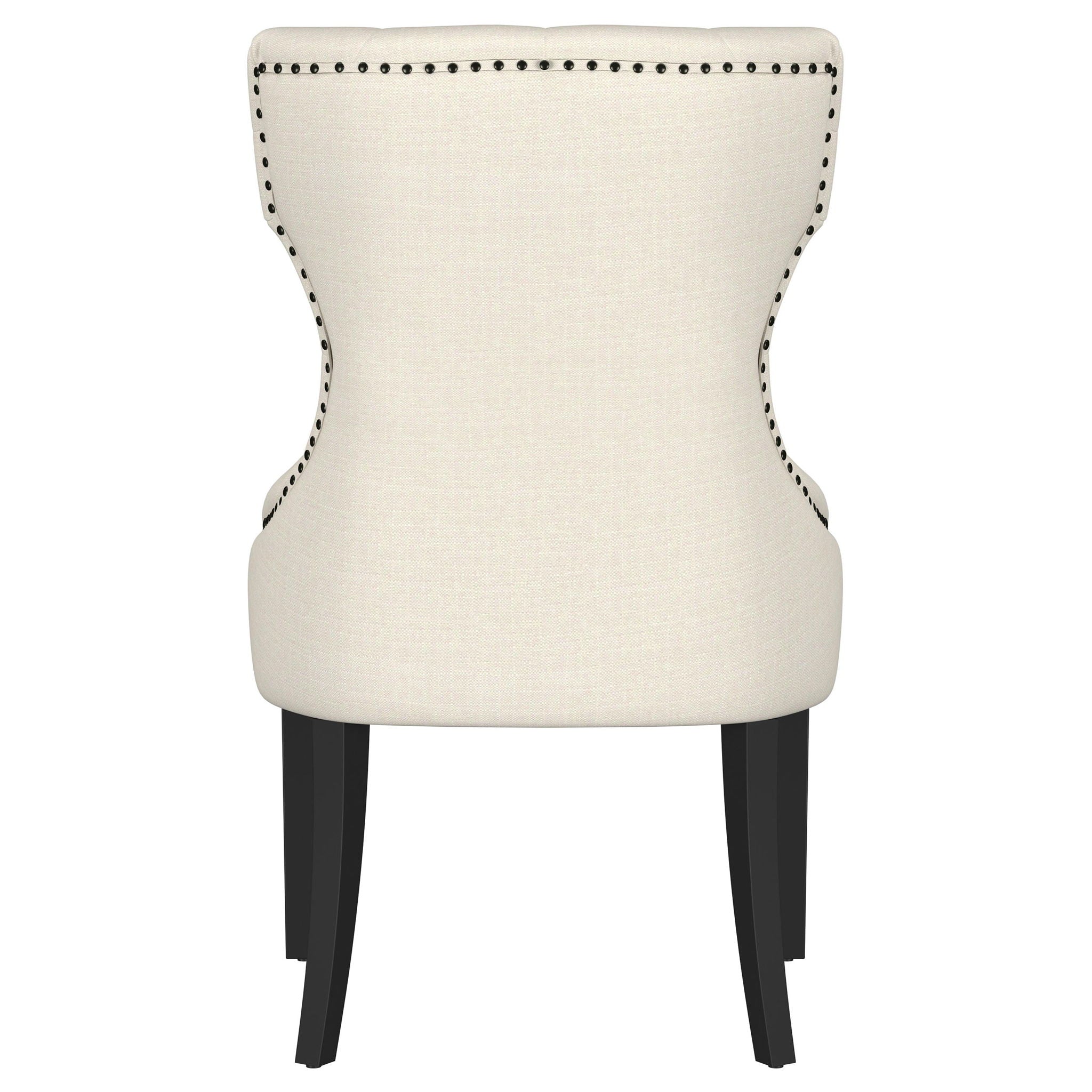 Baney Fabric Upholstered Dining Side Chair Cream and Black