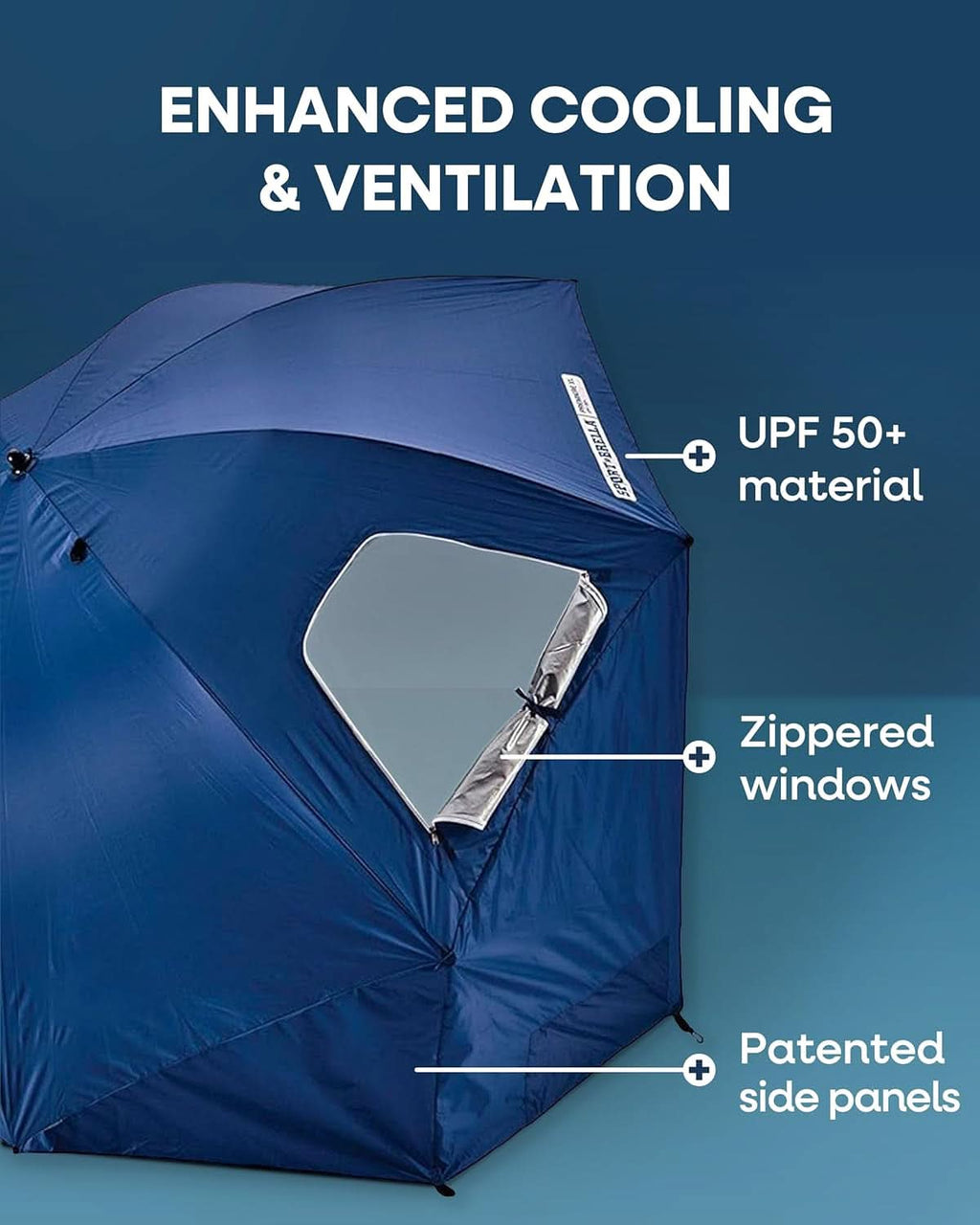 9ft Heavy Duty Outdoor Umbrella With UPF 50 Privacy Panels