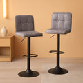Grey Vintage Swivel Bar Stools Set of 2 for Kitchen