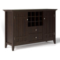 Bedford - Sideboard Buffet And Wine Rack - Dark Chestnut Brown