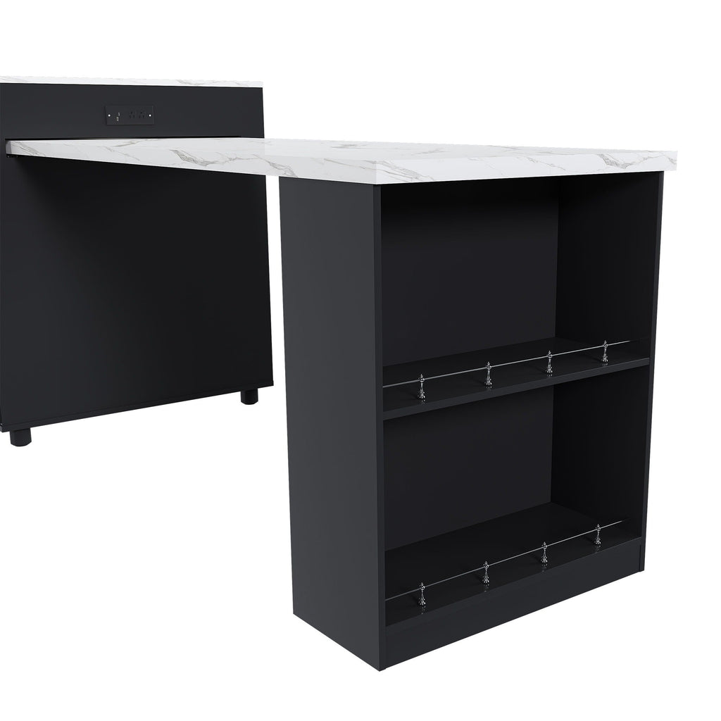 Expandable Kitchen Island With Power Outlet