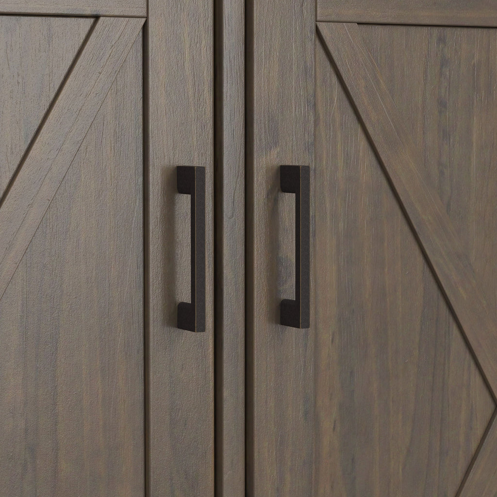 Ela - Wide Storage Cabinet - Smoky Brown