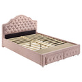 Robinette - Full Bed Upholstered Storage - Pink