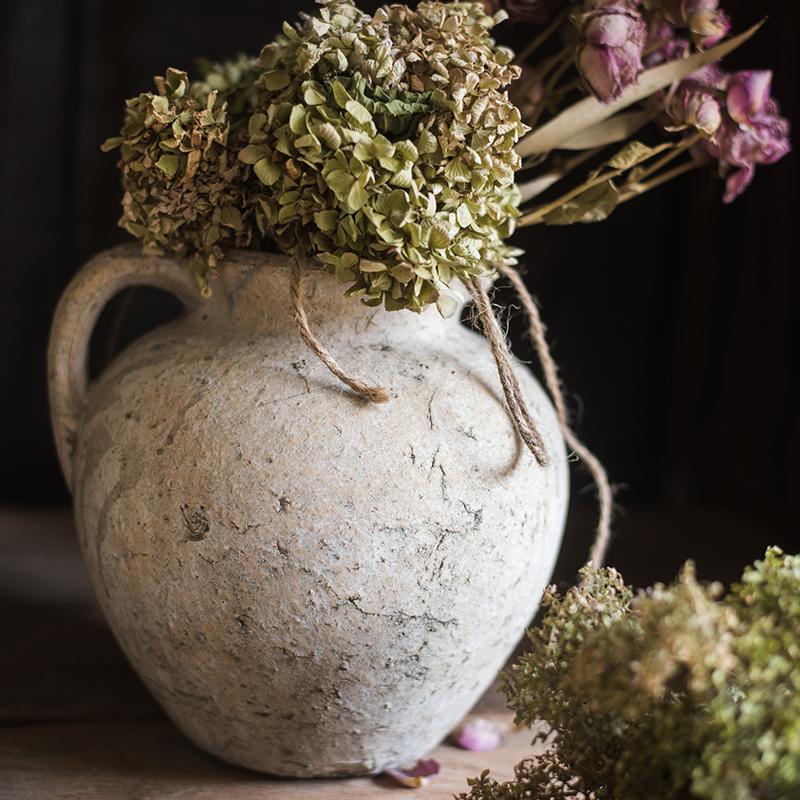Cement Pot Pompeii Style Handmade Art Amphora Vase Pot