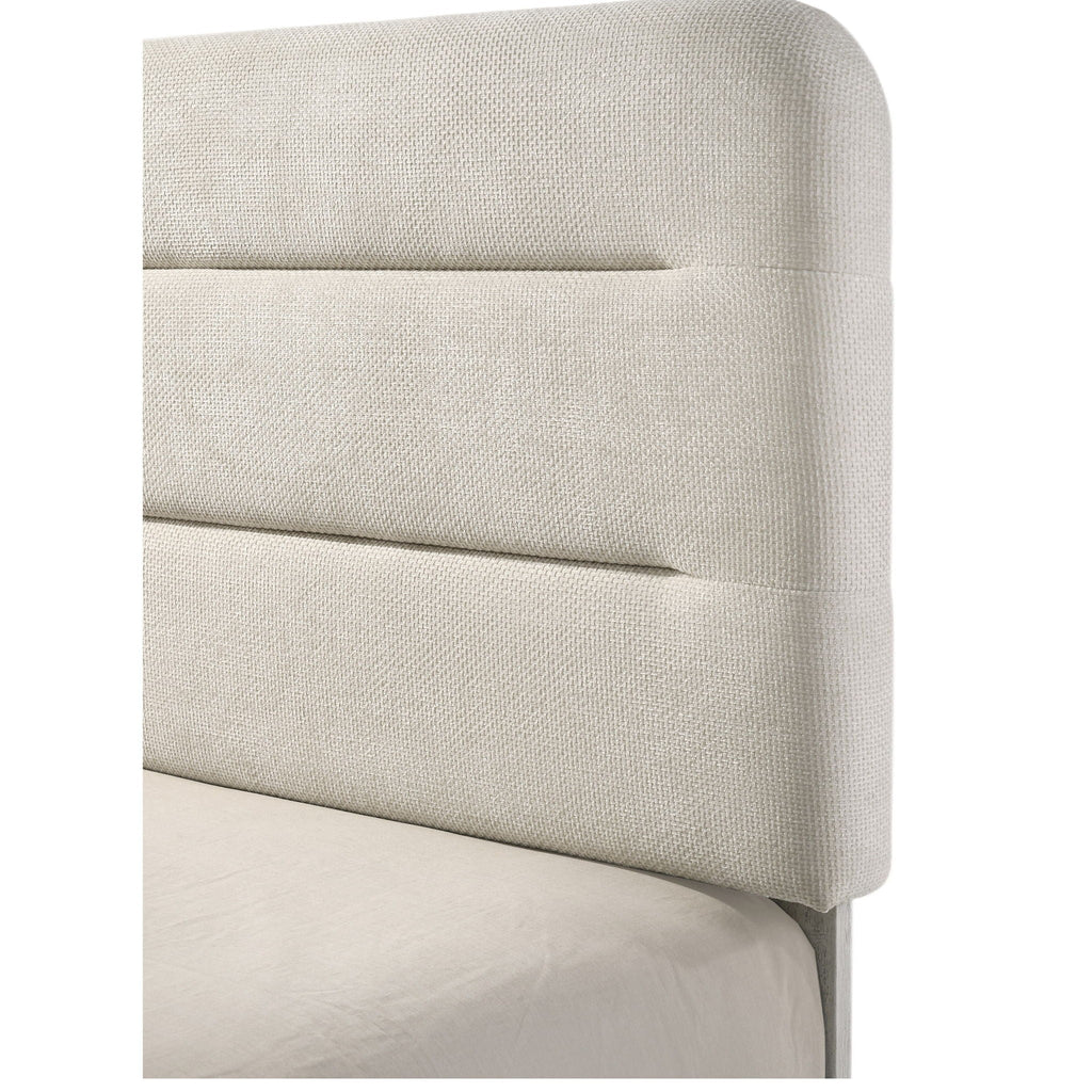 Upholstered Panel Bed, Sleek Lines