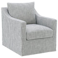 Merced - Upholstered Sloped Arm Accent Swivel Chair With 360 Degree Swivel Base - Gray
