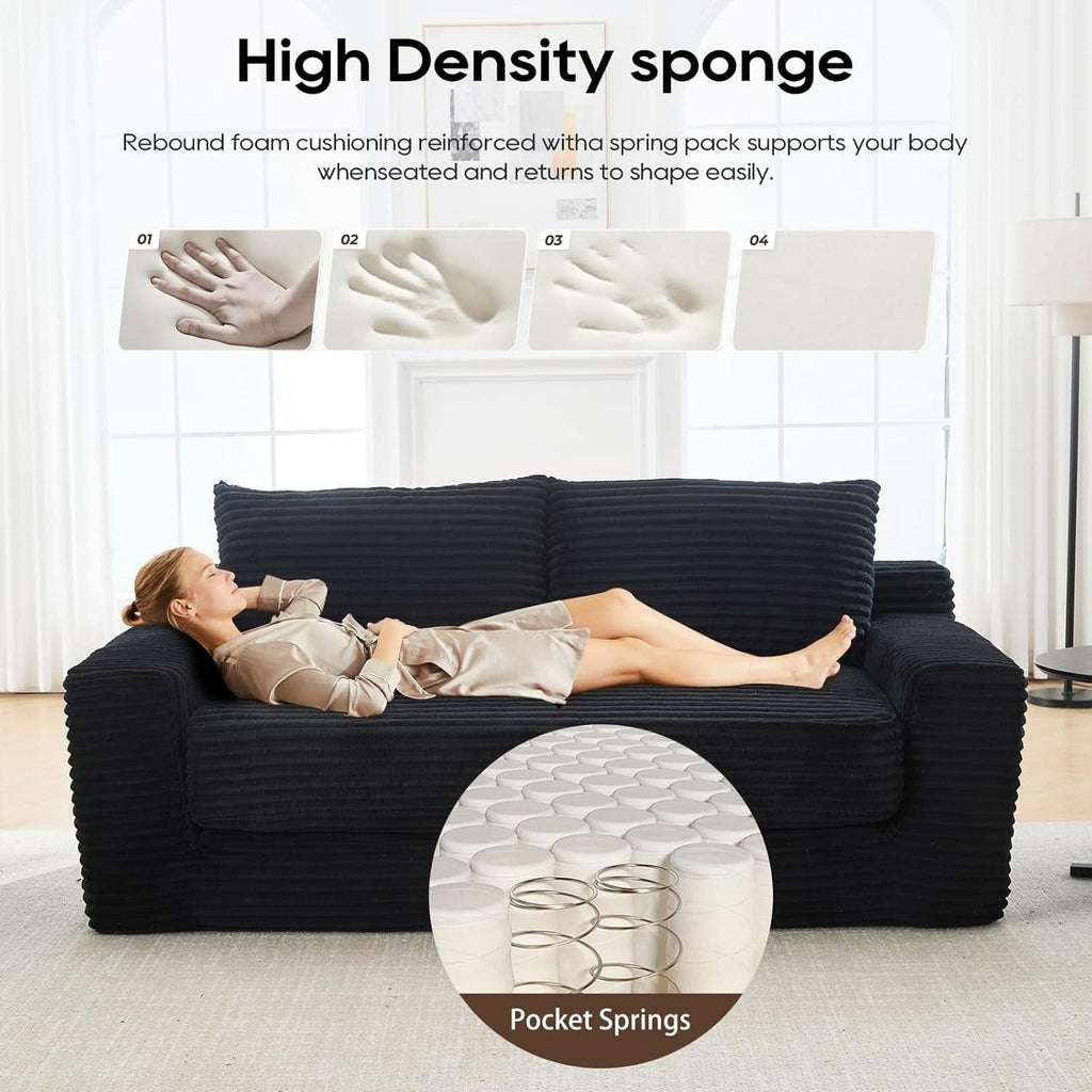 Convertible Loveseat Sofa Bed with Memory Foam Comfort