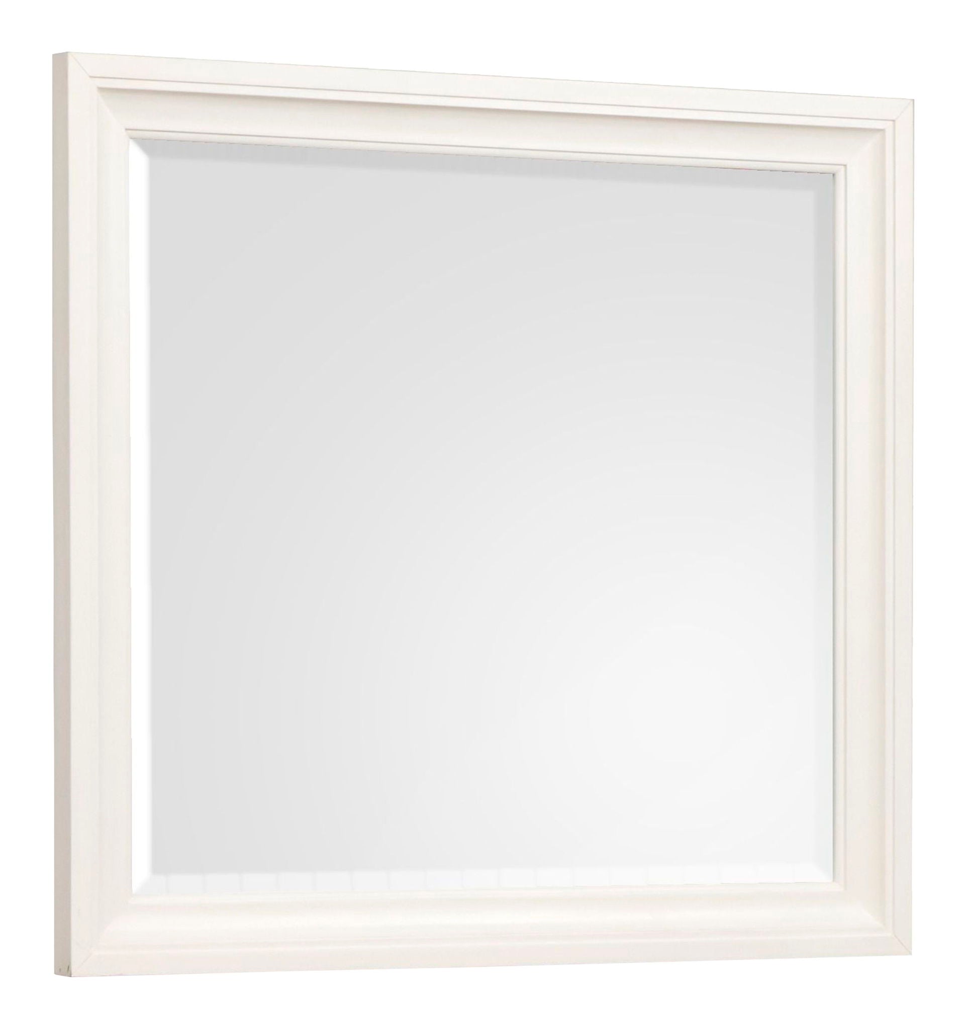 Kingston - Landscape Mirror - Whisper White And Cerused Nutmeg