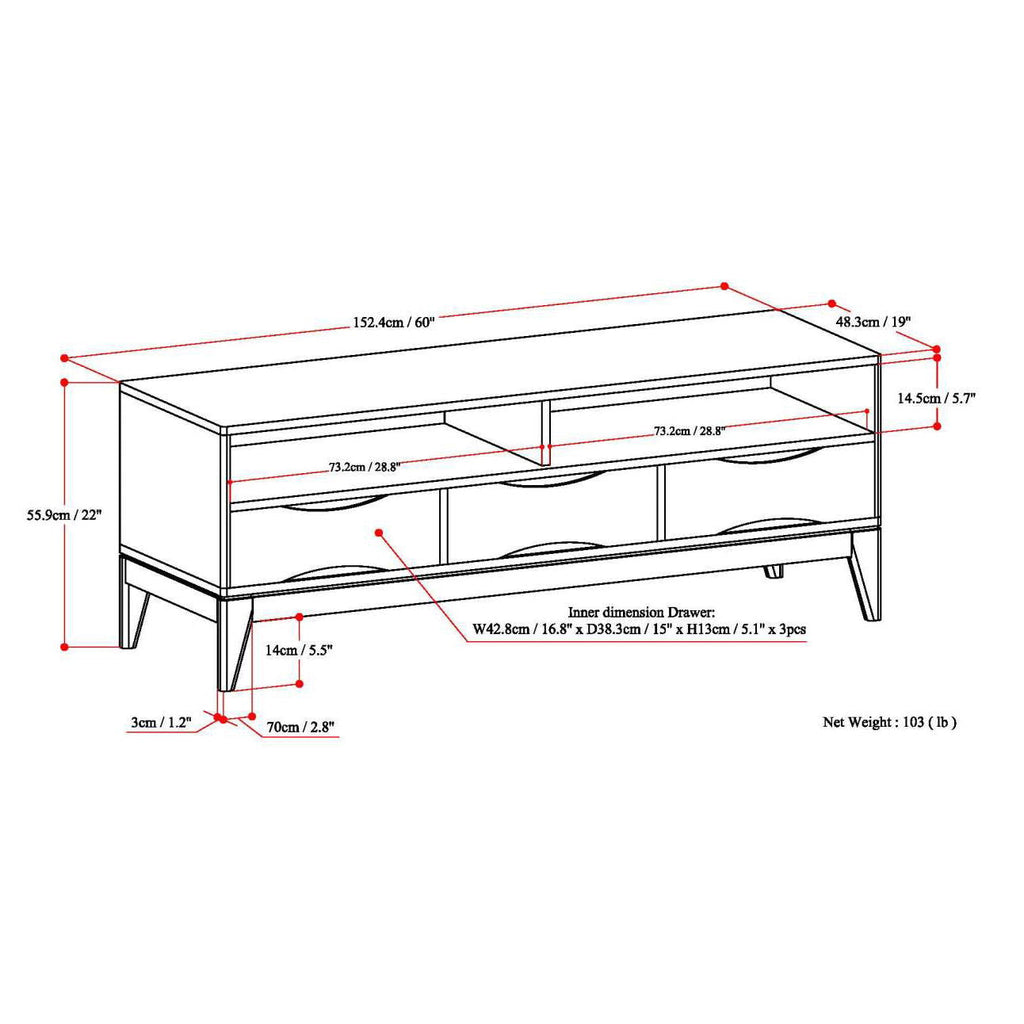 Harper - Handcrafted TV Media Stand