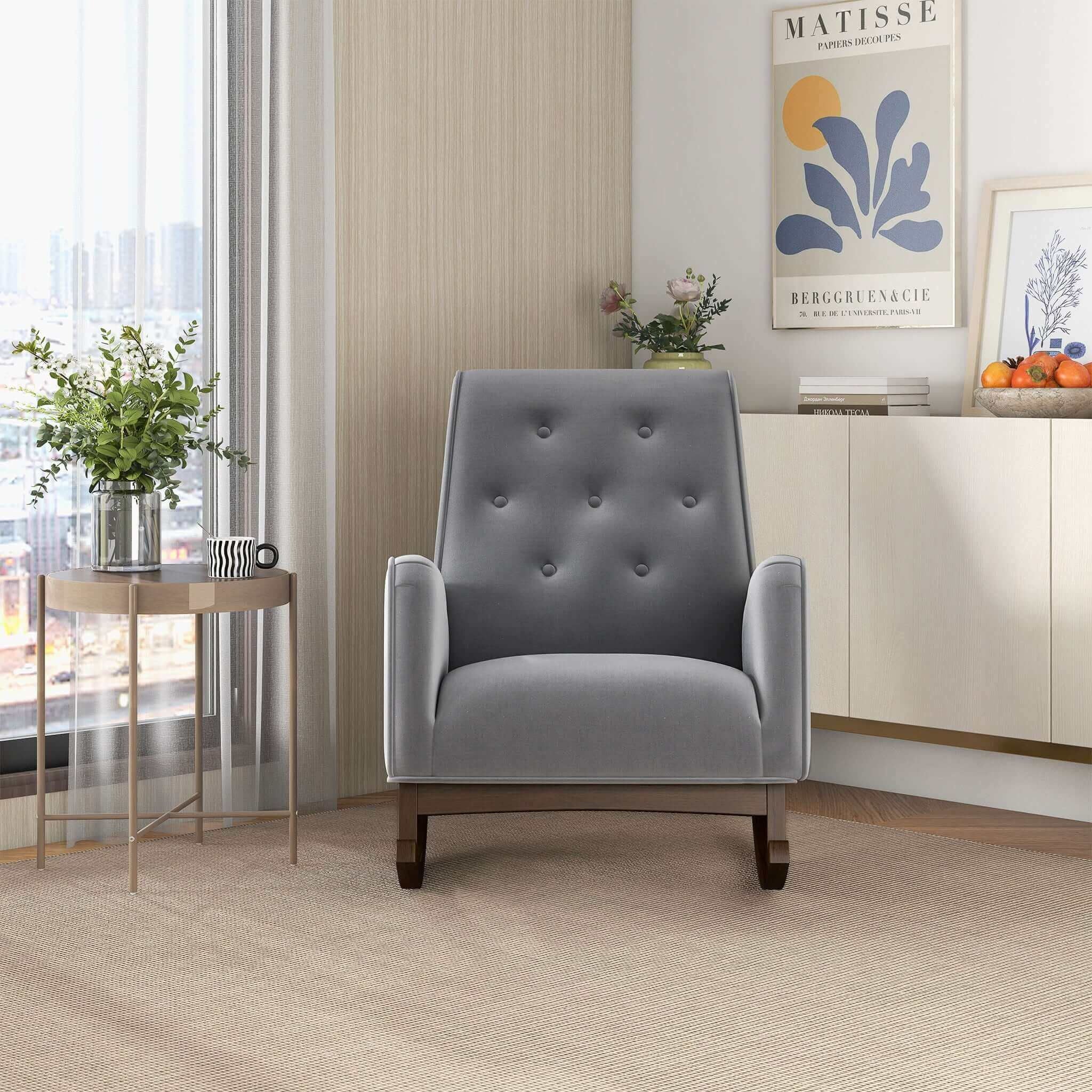 Demetrius - Solid Wood Rocking Chair