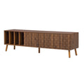 TV Stand, Cabinet For Living Room, Fits TVs Up To 80" - Walnut