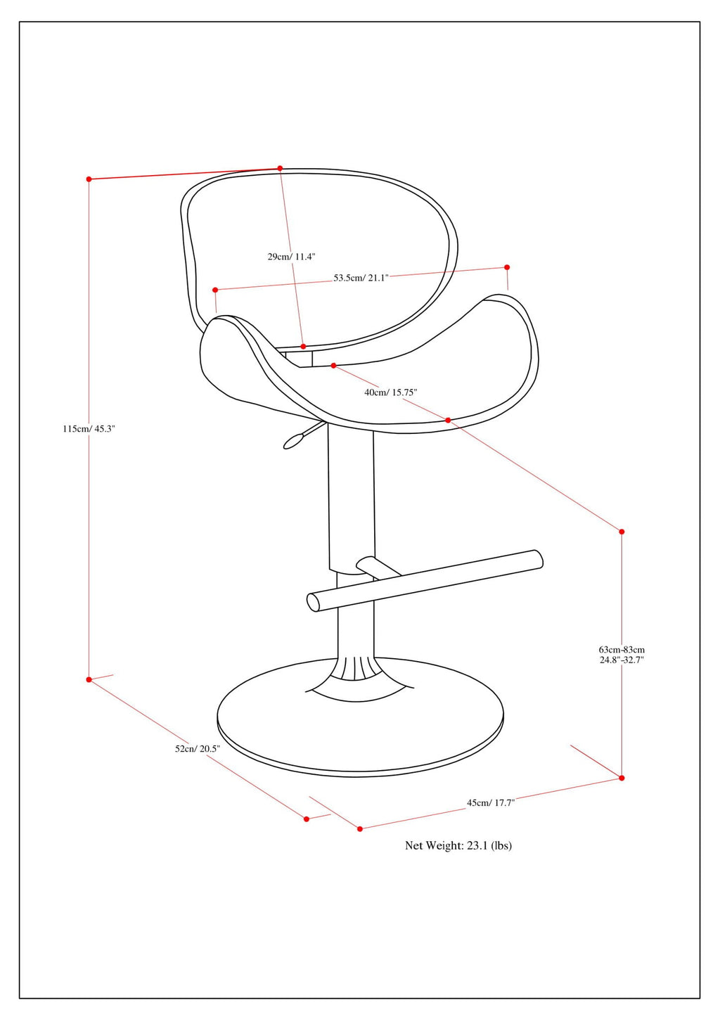 Marana - Multifunctional Handcrafted Bentwood Adjustable Swivel Bar Stool