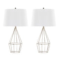 Diana - Contemporary Table Lamp (Set of 2) - Polished Nickel / Black Satin