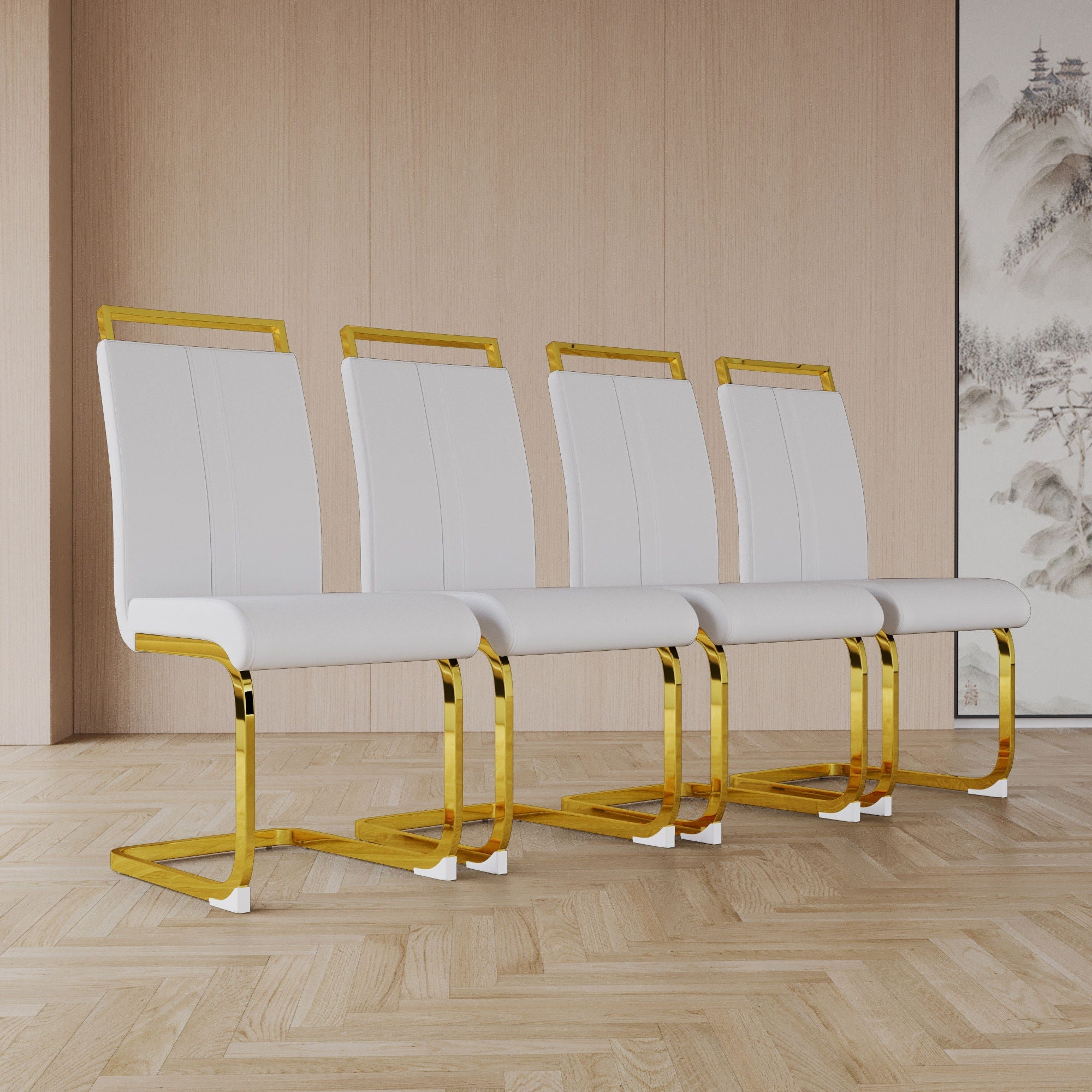 Side Dining Room Chair, Padded Seat High Back