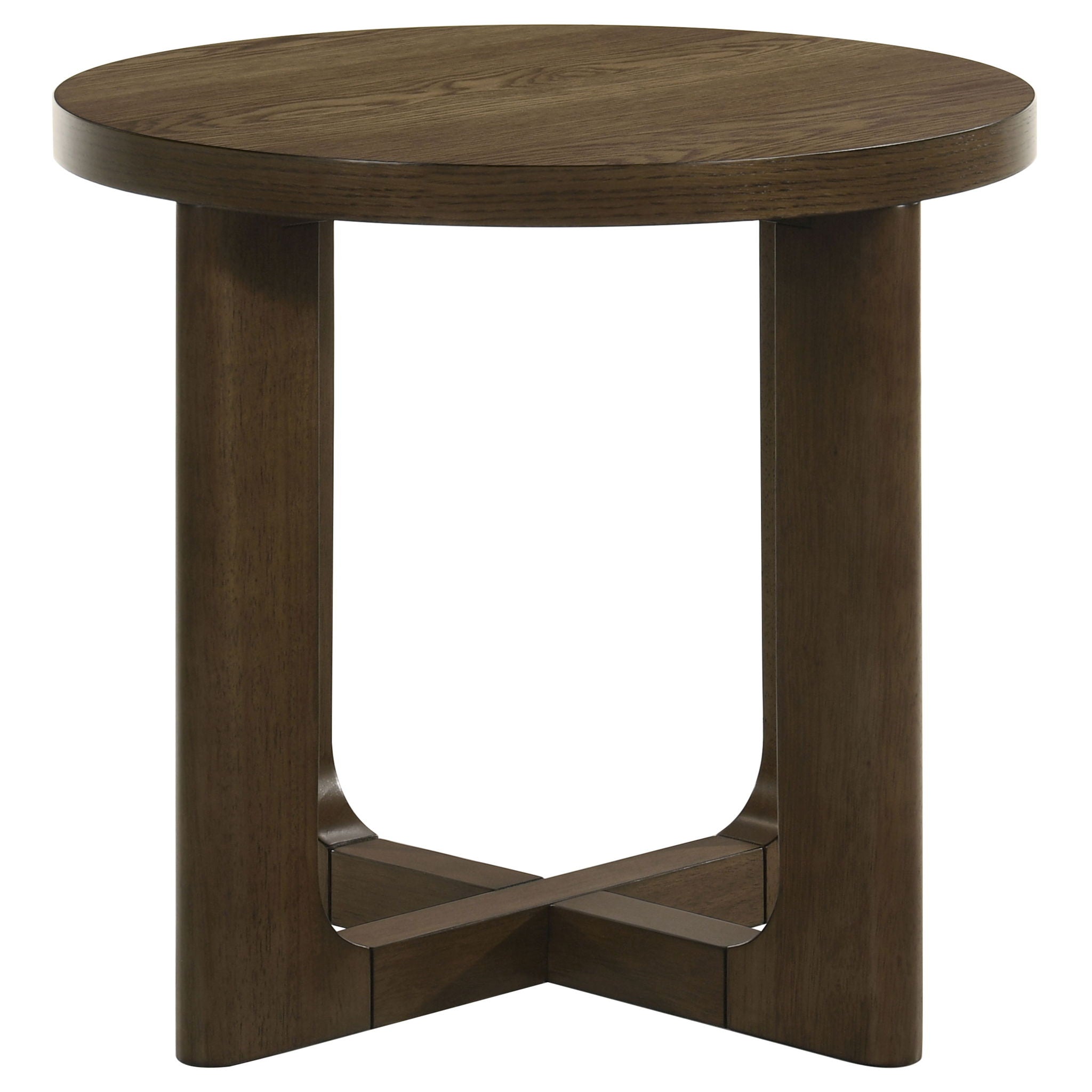 Kessler 3-piece Round Sculptural Wood Coffee Table Set Brown