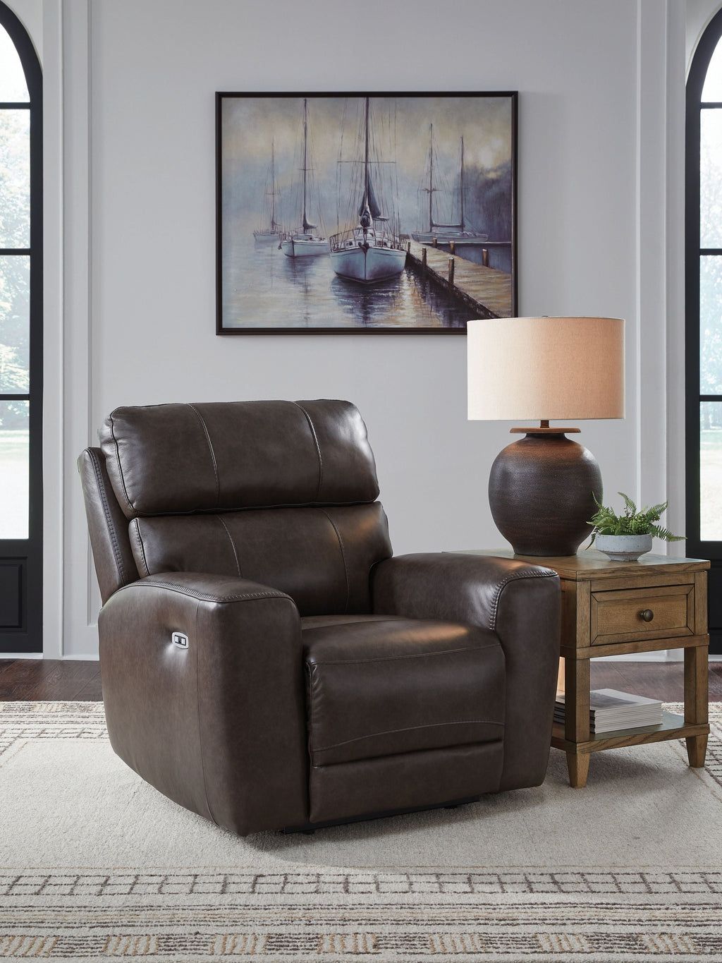 Crossplex - Power Recliner / Adjustable Headrest - Smoke