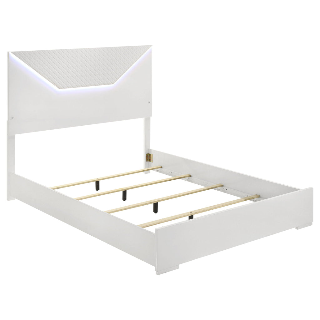 Ives 4-piece Queen Bedroom Set White High Gloss